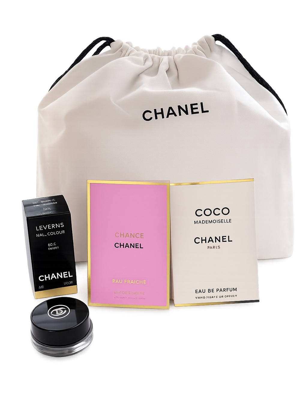 CHANEL Gift Set with Pink & White Packaging